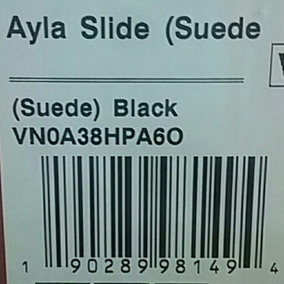 🚫SOLD🚫VANS Black Suede Slides - Picture 4 of 7
